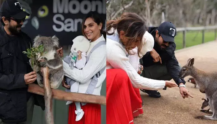 Hero Ram Charan: కంగారూలు, కోలా జంతువులతో ఆడుకుంటున్న రామ్ చరణ్ ఫ్యామిలీ.. వైరల్ అవుతున్న ఫొటోలు Hero Ram Charan: కంగారూలు, కోలా జంతువులతో ఆడుకుంటున్న రామ్ చరణ్ ఫ్యామిలీ.. వైరల్ అవుతున్న ఫొటోలు