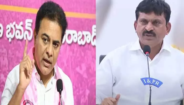 Ponguleti: కేటీఆర్ నిరూపించు లేదా రాజీనామా చేయ్.. మంత్రి పొంగులేటి ఫైర్ Ponguleti: కేటీఆర్ నిరూపించు లేదా రాజీనామా చేయ్.. మంత్రి పొంగులేటి ఫైర్