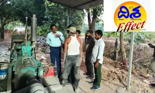 దిశ ఎఫెక్ట్... సిమెంట్​ పైపుల ఫ్యాక్టరీ సీజ్​