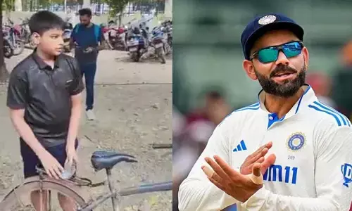 కోహ్లీపై అభిమానం చాటుకున్న 15 ఏళ్ల కుర్రాడు.. 58 కి.మీ సైకిల్ తొక్కుకుంటూ