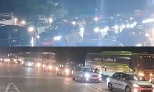 Huge Traffic Jam : విజయవాడ - హైదరాబాద్ రహదారిలో భారీ ట్రాఫిక్ జామ్