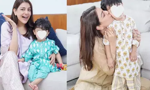 Kajal: లవ్ ఎమోజీలు కవర్ చేసి కొడుకు ఫొటోలు షేర్ చేసిన టాలీవుడ్ అగ్ర హీరోయిన్