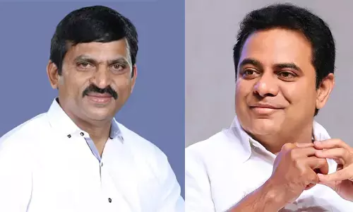 మంత్రి పొంగులేటి బాంబుల వ్యాఖ్యలకు కేటీఆర్ స్ర్టాంగ్ కౌంటర్