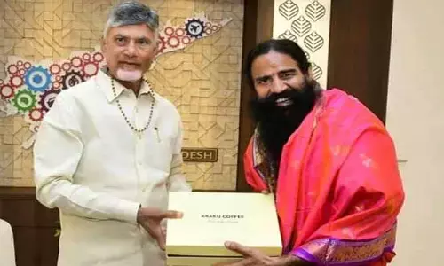 Ramdev Baba:సీఎం చంద్రబాబుతో రాందేవ్ బాబా భేటీ.. రీజన్ ఇదే!