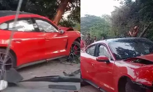 Road Accident: బంజారా‌హిల్స్‌లో కారు బీభత్సం.. తప్పిన ముప్పు, డ్రైవర్ పరార్