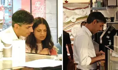 Rishi sunak: బెంగళూరులో ప్రత్యక్షమైన రిషి సునాక్.. భార్య అక్షతా మూర్తితో కలిసి కాఫీ షాపులో సందడి