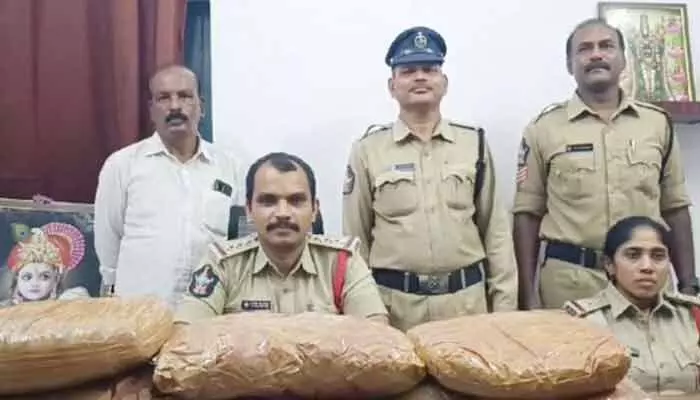 తిరుపతిలో భారీగా గంజాయి పట్టివేత.. ఆరుగురి అరెస్ట్ తిరుపతిలో భారీగా గంజాయి పట్టివేత.. ఆరుగురి అరెస్ట్