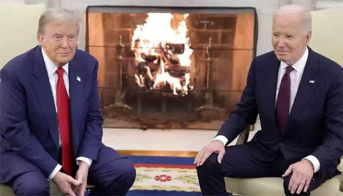 America : అమెరికాలో ఆసక్తికర పరిణామం..ట్రంప్ తో బైడెన్ భేటీ America : అమెరికాలో ఆసక్తికర పరిణామం..ట్రంప్ తో బైడెన్ భేటీ