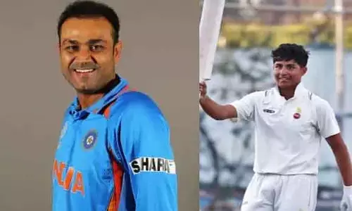 Sehwags son : వీరేంద్ర సెహ్వాగ్ కొడుకు డబుల్ సెంచరీ