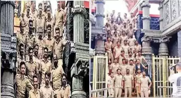 Sabarimala temple : శబరిమల క్షేత్రంలో అపచారం...పోలీసులపై వేటు Sabarimala temple : శబరిమల క్షేత్రంలో అపచారం...పోలీసులపై వేటు