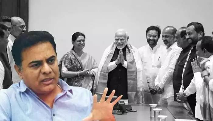 KTR: చోటే భాయ్కి వ్యూహకర్తగా.. కట్టర్ కాంగ్రెస్ కార్యకర్తలుగా! బీజేపీ నేతలపై కేటీఆర్ సెటైరికల్ ట్వీట్ KTR: చోటే భాయ్కి వ్యూహకర్తగా.. కట్టర్ కాంగ్రెస్ కార్యకర్తలుగా! బీజేపీ నేతలపై కేటీఆర్ సెటైరికల్ ట్వీట్