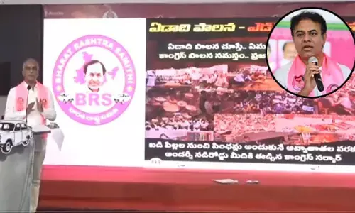 KTR: బీఆర్ఎస్ చార్జ్‌షీట్ విడుదలకు హాజరుకాని కేటీఆర్.. తెలంగాణ భవన్‌లో హాట్ టాపిక్!