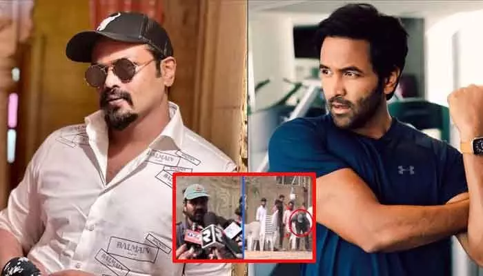 జల్పల్లి మోహన్బాబు ఇంటి వద్ద ఉద్రిక్తత.. విష్ణు, మనోజ్ బౌన్సర్ల మధ్య ఘర్షణ జల్పల్లి మోహన్బాబు ఇంటి వద్ద ఉద్రిక్తత.. విష్ణు, మనోజ్ బౌన్సర్ల మధ్య ఘర్షణ