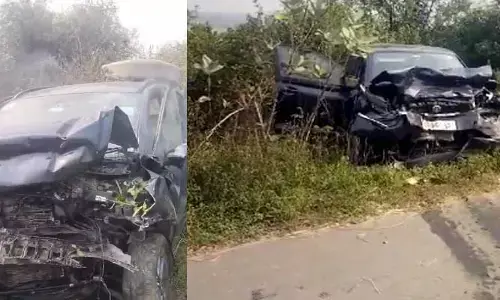 Accident: అతివేగంగా ఢీకొన్న రెండు కార్లు.. బాలిక పరిస్థితి సీరియస్