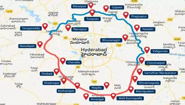 RRR: దక్షిణ భాగం రీజినల్ రింగ్రోడ్డు టెండర్ల కు నేడు తుది గడువు RRR: దక్షిణ భాగం రీజినల్ రింగ్రోడ్డు టెండర్ల కు నేడు తుది గడువు