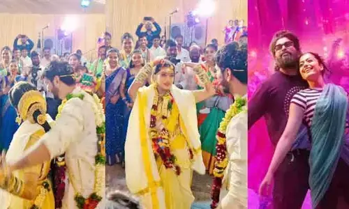 Sooseki Song:‘పుష్ప-2’ లోని పాటకు అదిరిపోయే స్టెప్పులేసిన నవ దంపతులు