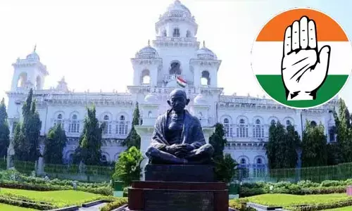 TG Assembly: అసెంబ్లీ సమావేశాల్లో బిగ్ ట్విస్ట్.. నిరసనకు దిగిన కాంగ్రెస్ ఎమ్మెల్యేలు