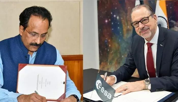 ISRO-ESA: వ్యోమగాముల శిక్షణకు సహకారం.. ఇస్రో, ఈఎస్ఏ మధ్య కీలక ఒప్పందం ISRO-ESA: వ్యోమగాముల శిక్షణకు సహకారం.. ఇస్రో, ఈఎస్ఏ మధ్య కీలక ఒప్పందం