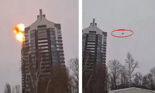 Russia : రష్యాపై ‘9/11’ తరహా డ్రోన్ దాడి.. ఉక్రెయిన్ ప్రతీకారం