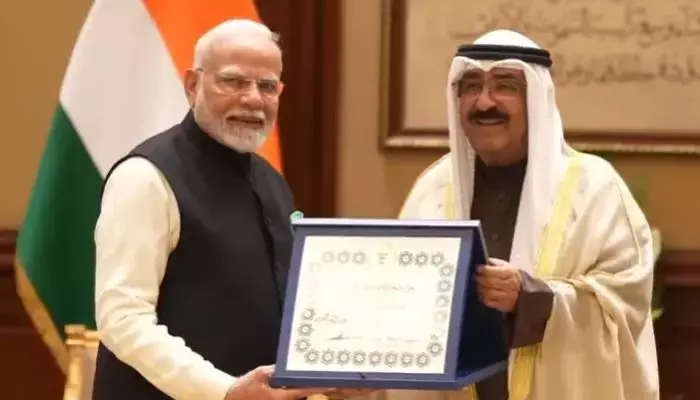 Kuwait : ప్రధాని మోడీకి కువైట్ అత్యున్నత పౌర పురస్కారం Kuwait : ప్రధాని మోడీకి కువైట్ అత్యున్నత పౌర పురస్కారం