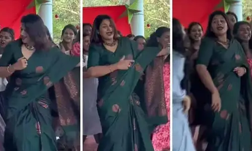 Viral: మేడమ్ మంచి డాన్సరే.. పీలింగ్స్​ పాటకు లేడీ ప్రొఫెసర్​ స్టెప్పులు!