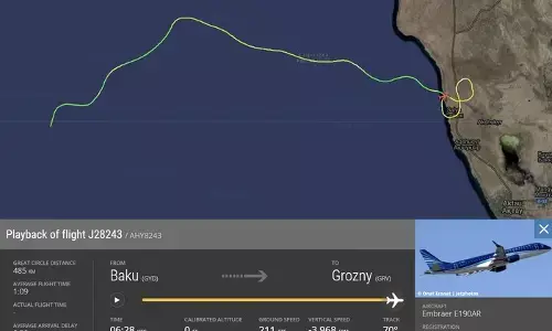 Plane crash: కజకిస్థాన్ లో విమాన ప్రమాదం.. 40 మంది మృతి
