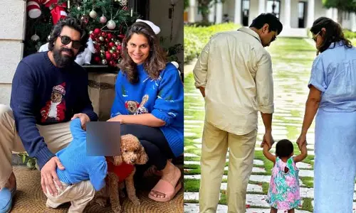 తమ గారాల పట్టితో క్రిస్మస్ జరుపుకున్న రామ్ చరణ్- ఉపాసన.. పోస్ట్ వైరల్