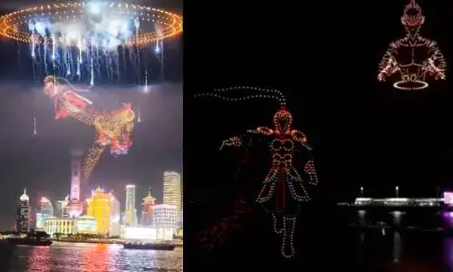 Shanghai : ఆకాశంలో అద్భుతం..షాంఘైలో న్యూ ఇయర్ వేడుకలు