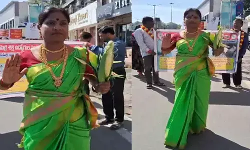 SSA: సమగ్ర శిక్షా ఉద్యోగుల ర్యాలీలో ప్రత్యేక ఆకర్షణగా తెలంగాణ తల్లి