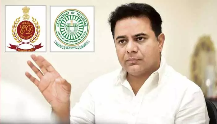 KTR: ఏసీబీ, ఈడీ కేసులతో కేటీఆర్ ఉక్కిరిబిక్కిరి.. న్యాయ నిపుణులు, కేసీఆర్తో భేటీ KTR: ఏసీబీ, ఈడీ కేసులతో కేటీఆర్ ఉక్కిరిబిక్కిరి.. న్యాయ నిపుణులు, కేసీఆర్తో భేటీ