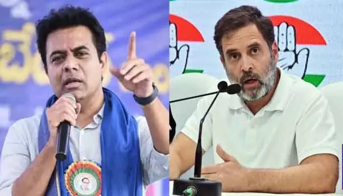 KTR : ఢిల్లీ అసెంబ్లీ ఎన్నికలలో కాంగ్రెస్ దంద్వనీతి : కేటీఆర్ KTR : ఢిల్లీ అసెంబ్లీ ఎన్నికలలో కాంగ్రెస్ దంద్వనీతి : కేటీఆర్