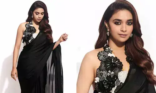 Keerthi Suresh: బ్లాక్ శారీలో మెరిసిపోతున్న కీర్తి సురేష్.. బ్యూటిఫుల్ అంటూ నెటిజన్ల కామెంట్స్