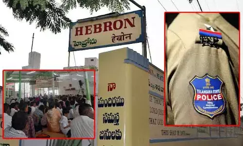 లోనికి వెళ్లి తాళం వేసుకున్న పాస్టర్.. ముషీరాబాద్ హైబ్రోన్ చర్చి వద్ద ఉద్రిక్తత