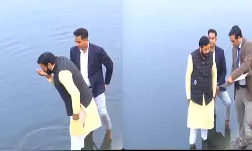 Haryana CM Nayab Singh : యమునా నది నీళ్లను తాగిన హర్యానా సీఎం నాయబ్ సింగ్ సైని