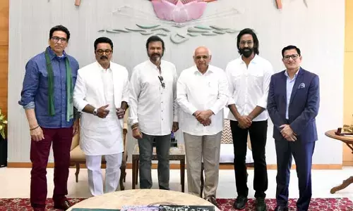 గుజరాత్ సీఎంతో హీరో మోహన్ బాబు, మంచు విష్ణు భేటీ.. ఆ విషయంపై మీటింగ్