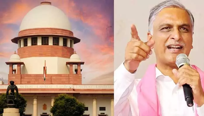 సుప్రీంకోర్టు తీర్పుతో తెలంగాణకు భారీ నష్టం.. రాష్ట్ర ప్రభుత్వానికి హరీష్ రావు కీలక సూచన సుప్రీంకోర్టు తీర్పుతో తెలంగాణకు భారీ నష్టం.. రాష్ట్ర ప్రభుత్వానికి హరీష్ రావు కీలక సూచన