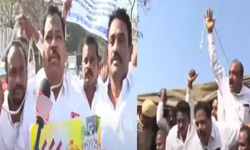 Secretariat: సెక్రటేరియట్ వద్ద ఉరితాళ్లతో మాజీ సర్పంచ్ ల ఆందోళన