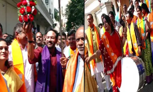 డబుల్ ఇంజిన్ సర్కార్‌తోనే రాష్ట్రాల అభివృద్ధి.. గెలుపు సంబరాల్లో కిషన్ రెడ్డి