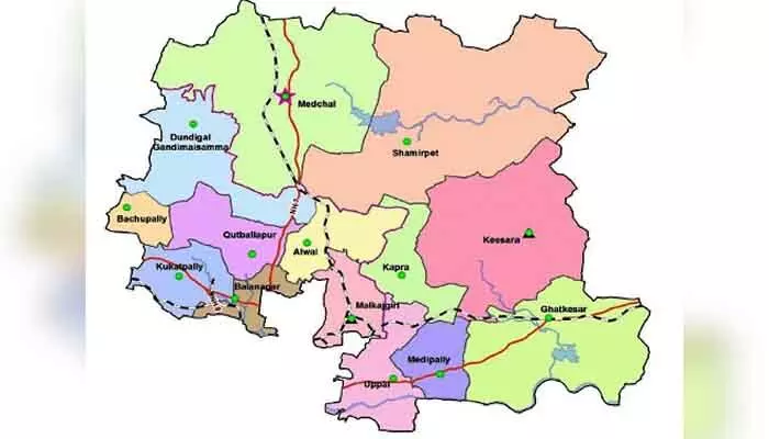 Medchal District: ఇక పట్టణ జిల్లాగా మేడ్చల్.. మున్సిపాలిటీలుగా గ్రామాలు! Medchal District: ఇక పట్టణ జిల్లాగా మేడ్చల్.. మున్సిపాలిటీలుగా గ్రామాలు!