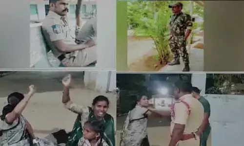 నకిరేకల్ పీఎస్ ఎదుట మహిళ ఆందోళన.. ఎస్సైపై సంచలన ఆరోపణలు
