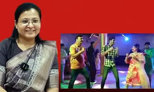 వివాదస్పదంగా మారిన లేడీ ఎక్సైజ్ అధికారి డ్యాన్స్.. (వీడియో)