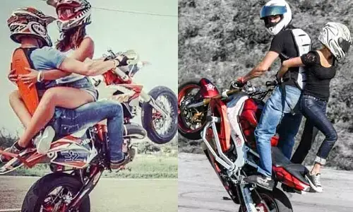 Bike stunts : రయ్.. రయ్.. వద్దురోయ్ !!