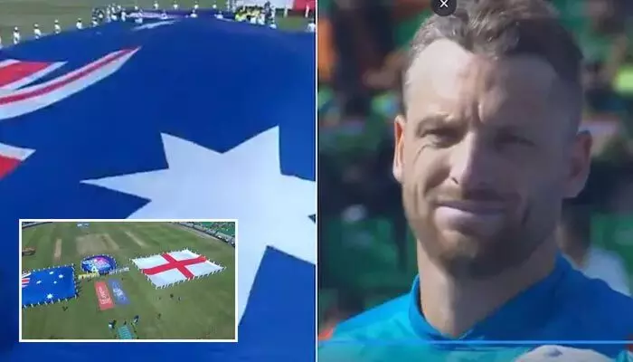 ENGvsAUS: పాకిస్థాన్లో భారత జాతీయ గీతం.. ఇంగ్లండ్-ఆస్ట్రేలియా మ్యాచ్ ముందు తప్పిదం ENGvsAUS: పాకిస్థాన్లో భారత జాతీయ గీతం.. ఇంగ్లండ్-ఆస్ట్రేలియా మ్యాచ్ ముందు తప్పిదం