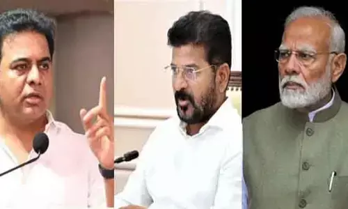 KTR : సీఎం రేవంత్ రెడ్డి అక్రమాలకు కేంద్రం దన్ను : కేటీఆర్
