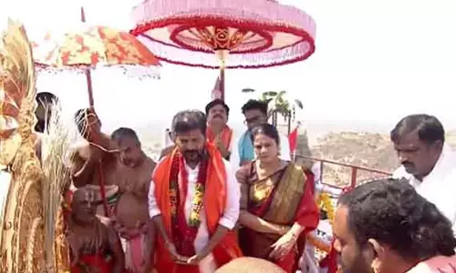 Yadagirigutta : యాదగిరిగుట్ట స్వర్ణ విమాన గోపురం ఆవిష్కరించిన సీఎం రేవంత్ రెడ్డి