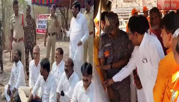 SLBC Tunnel : టన్నెల్ వద్ధకు అనుమతిపై వారికో న్యాయం..మాకో న్యాయమా? SLBC Tunnel : టన్నెల్ వద్ధకు అనుమతిపై వారికో న్యాయం..మాకో న్యాయమా?