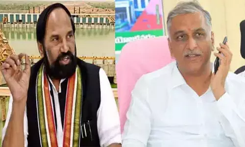 Minister Uttam : పంటలకు నీళ్లివ్వండి : మంత్రి ఉత్తమ్ కు హరీష్ రావు ఫోన్