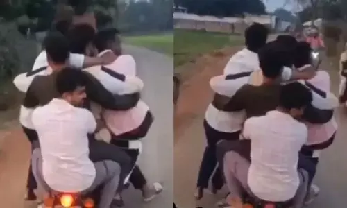 Viral Video: బైక్‌ అనుకున్నారా? లారీ అనుకున్నారా? అంతమంది ఎందుకు ఎక్కినట్టు భయ్యా!