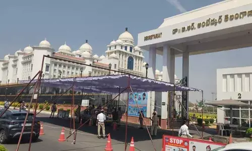 Secretariat: ఎండలకు ఉక్కిరిబిక్కిరి.. సెక్రటేరియట్ వద్ద అధికారుల ‘కూల్’ ఐడియా