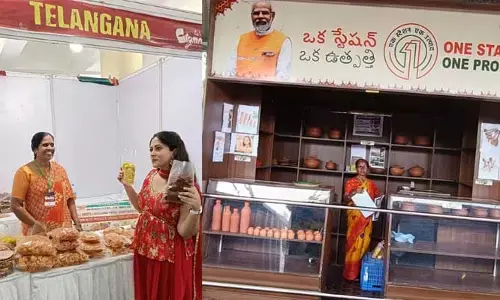 ఉమెన్ స్పెషల్స్.. దేశానికి తెలంగాణ ఉత్పత్తులను పరిచయం చేస్తున్న మహిళా స్టాల్స్